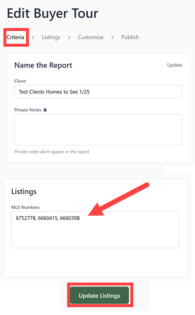 Cloud CMA buyer Tour Steps screenshot