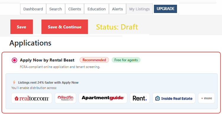 Rental Beast Applications Using Apply Now screenshot